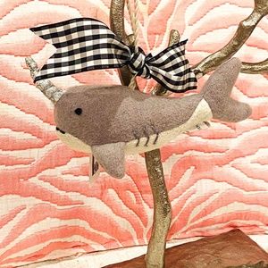 S23-BUNDLE ONLY-New with Tags Pier 1 Felted Narwhale (WHALE) Ornament Decor